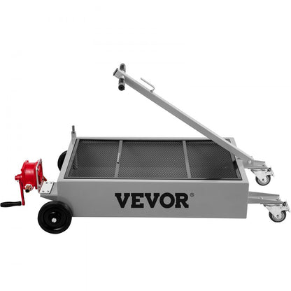 010117338165 - 15 Gallon Steel Oil Drain Pan with Pump & Locking Casters