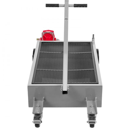010117338165 - 15 Gallon Steel Oil Drain Pan with Pump & Locking Casters