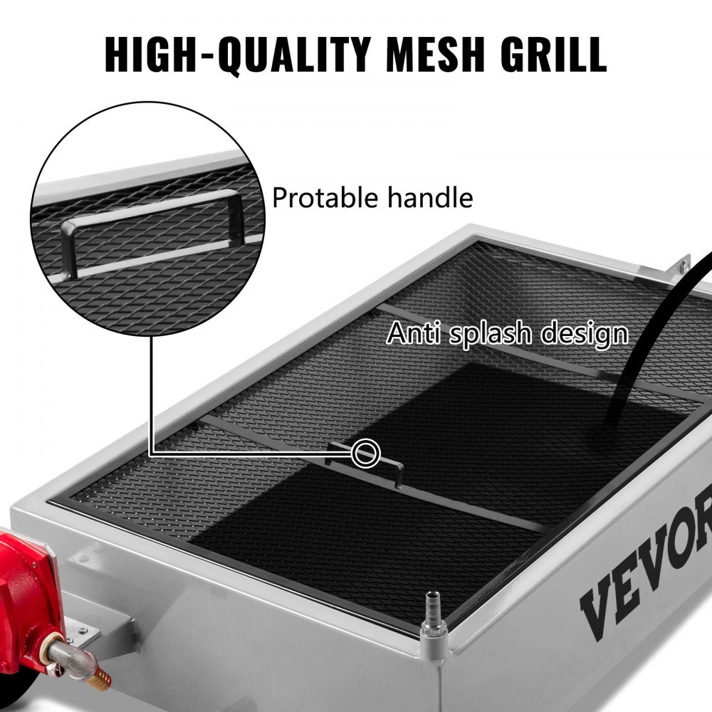 010117338165 - 15 Gallon Steel Oil Drain Pan with Pump & Locking Casters