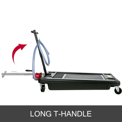 010734895749 - 17 Gallon Low-Profile Oil Drain Pan with Pump and Casters