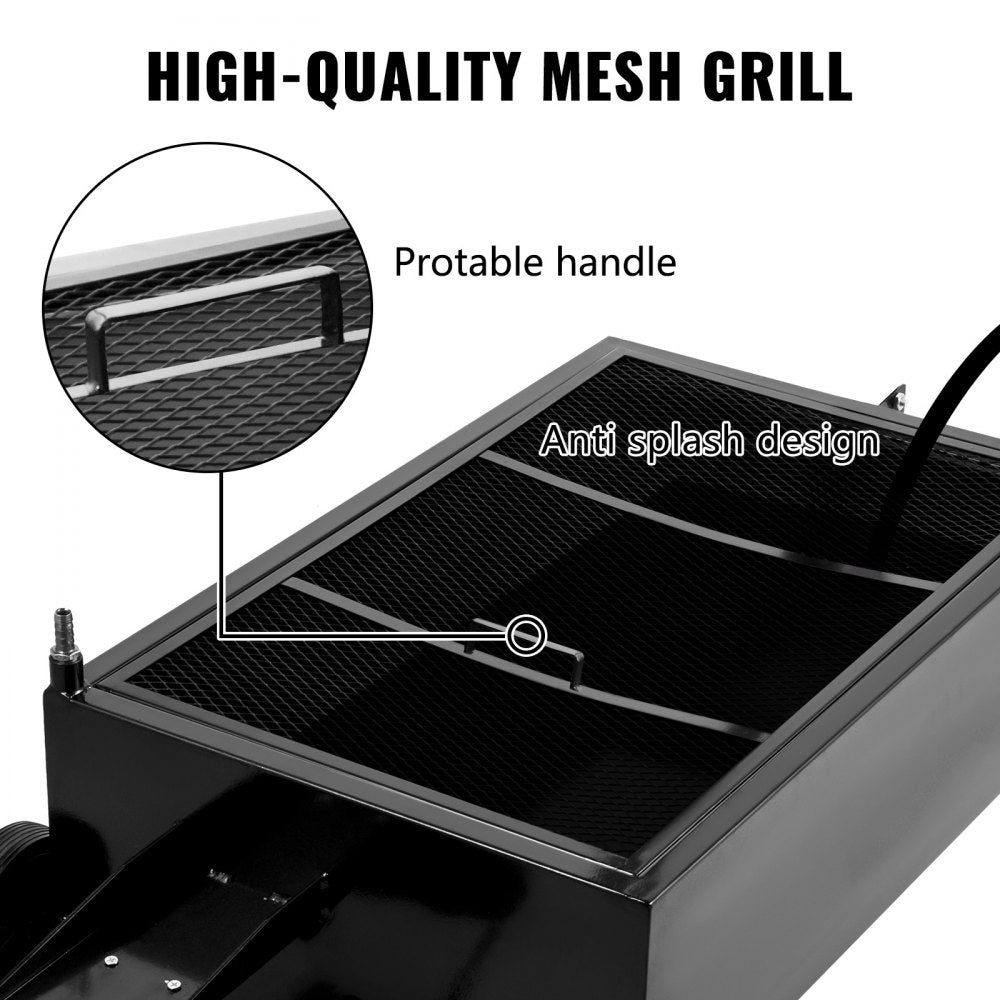 010358073982 - 25-Gallon Oil Drain Pan with Pump & Locking Casters