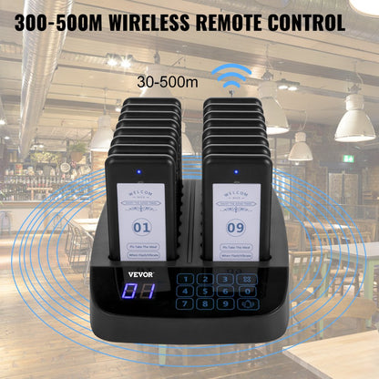 F101 - 98-Channel Restaurant Pager System with 300-500m Range