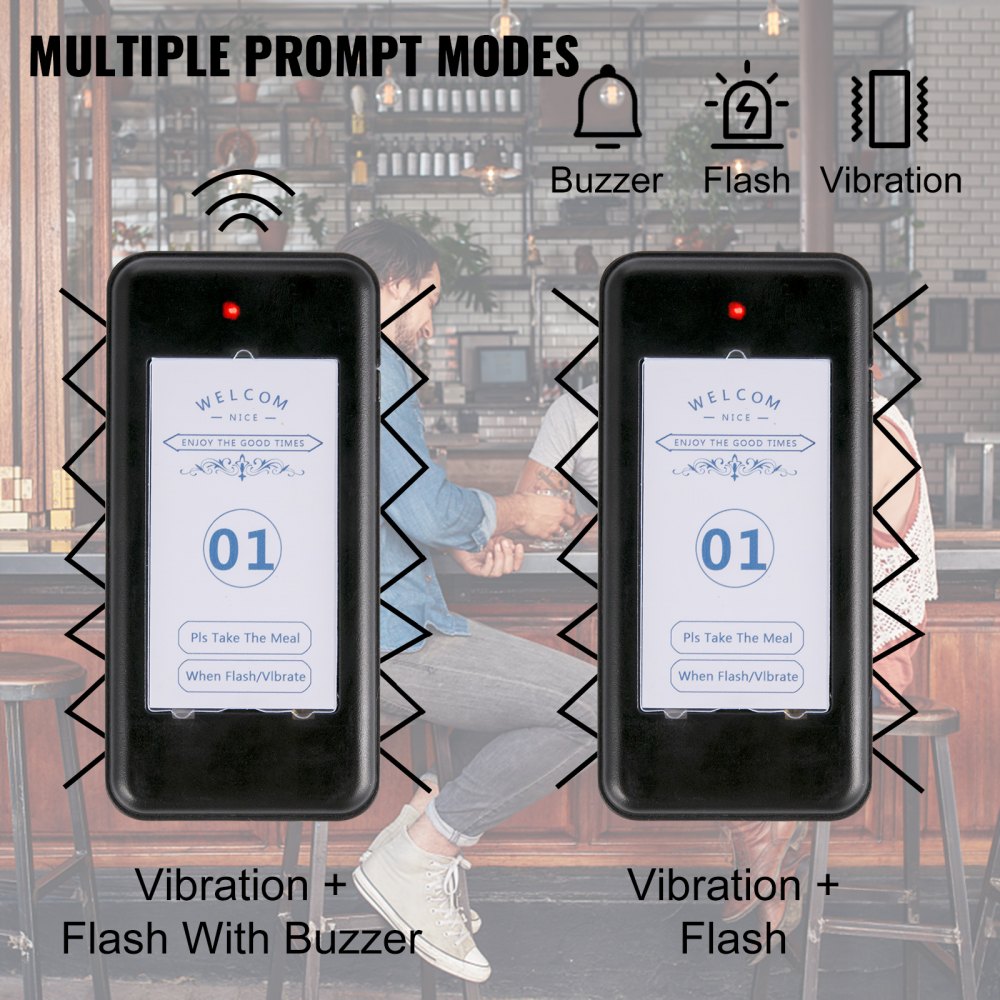 F101 - 98-Channel Restaurant Pager System with 300-500m Range