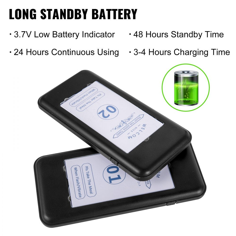 F101 - 98-Channel Restaurant Pager System with 300-500m Range