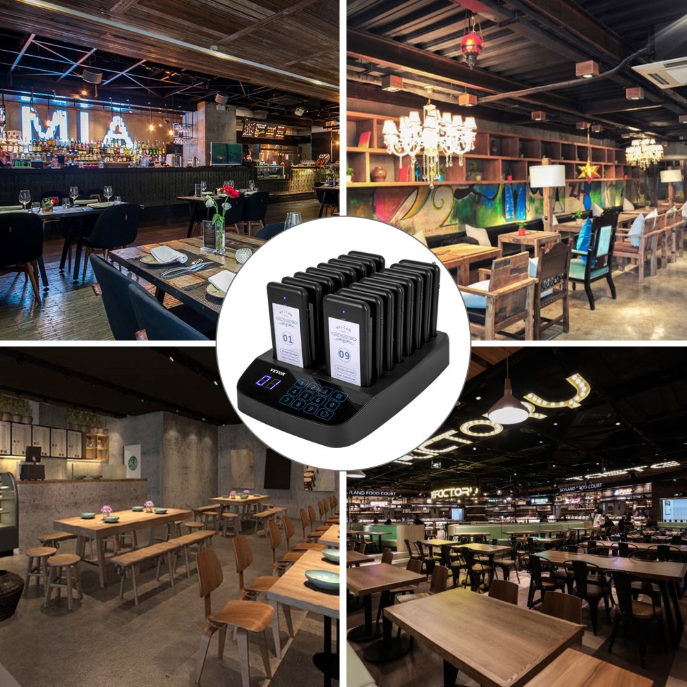F101 - 98-Channel Restaurant Pager System with 300-500m Range