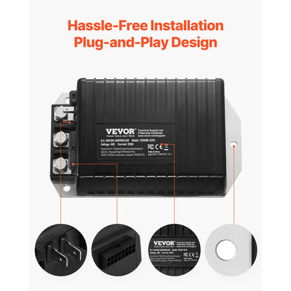 1206HB-5201 - EZGO 48V 250A Golf Cart Speed Controller, Easy Install