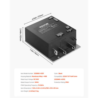 1206MX-4301 - 36V Golf Cart Speed Controller with Quick-Start and Waterproof Design