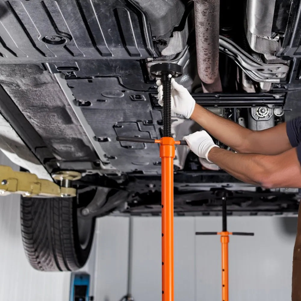 US076 - 3/4 Ton Steel Underhoist Stand, Height 38.4" - 75.4" Adjustable