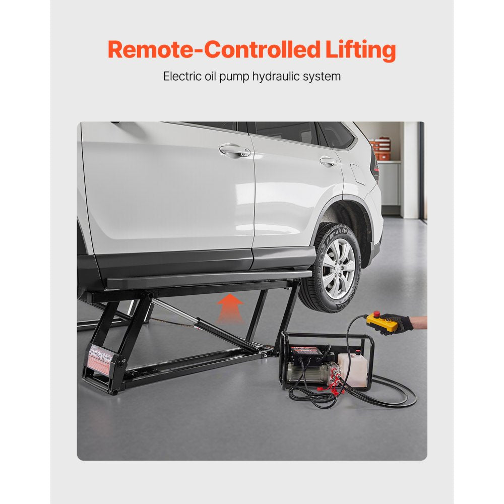 EZJG7000A - 29.4" Adjustable Car Lift, 7000 lbs Capacity with Remote