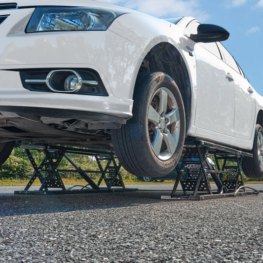 JT-7000 - Heavy-Duty Car Lift, Adjustable Height 10.24" - 26.8"