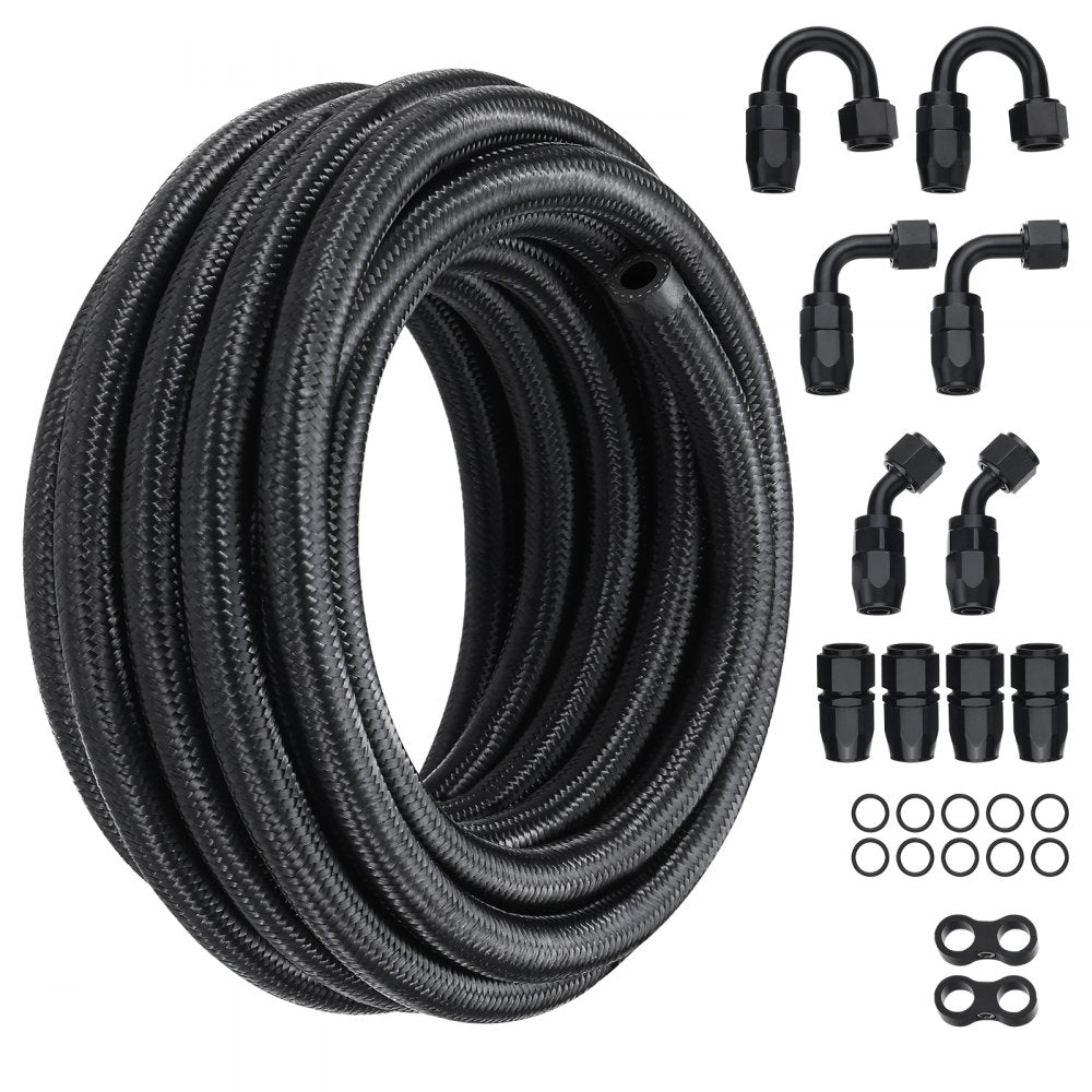 CPE-6AN-20ft - 20ft 6AN Stainless Steel Braided Fuel Line Kit