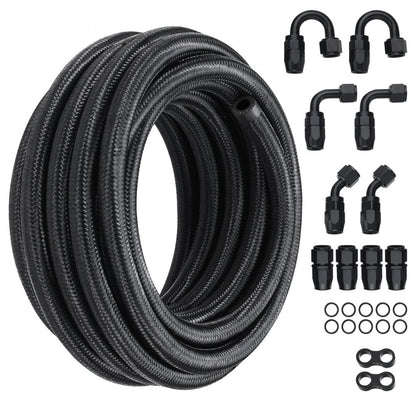 CPE-6AN-20ft - 20ft 6AN Stainless Steel Braided Fuel Line Kit