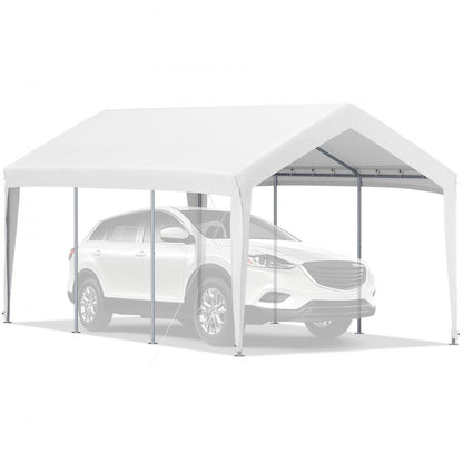 010680137919 - VEVOR 10x20 ft Adjustable Car Canopy with Heavy-Duty 3-Layer Cover