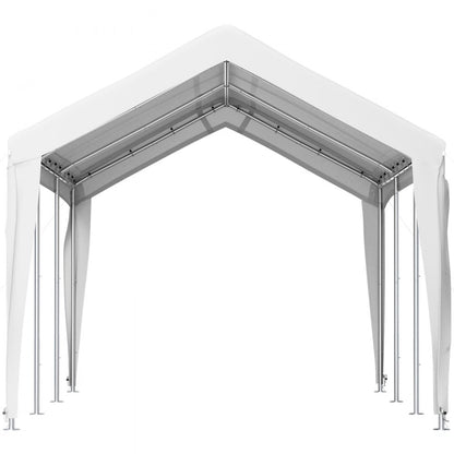 010680137919 - VEVOR 10x20 ft Adjustable Car Canopy with Heavy-Duty 3-Layer Cover