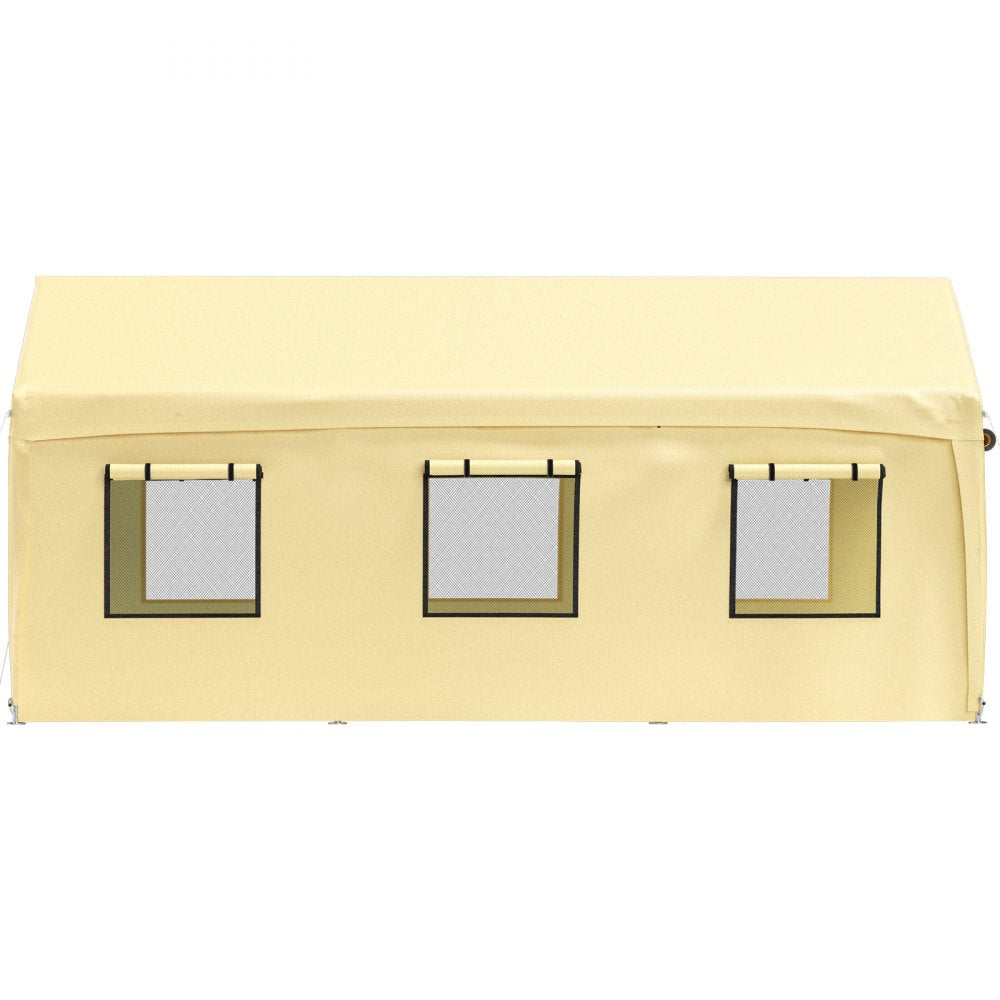 010818245063 - 10x20 ft All-Weather Car Canopy with Heavy-Duty Support