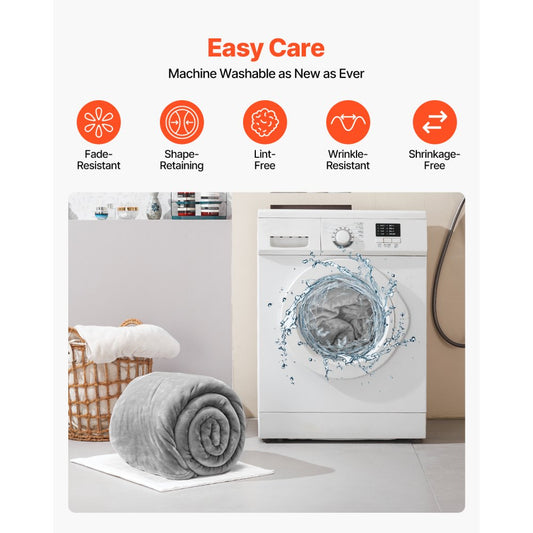 SYSH-BLK01 - Cozy 108"x90" King Blanket, 100% Polyester, Year-Round Comfort