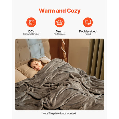 SYSH-BLQ01 - 90x90" Soft Polyester Queen Blanket, Moisture-Absorbing & Machine Washable