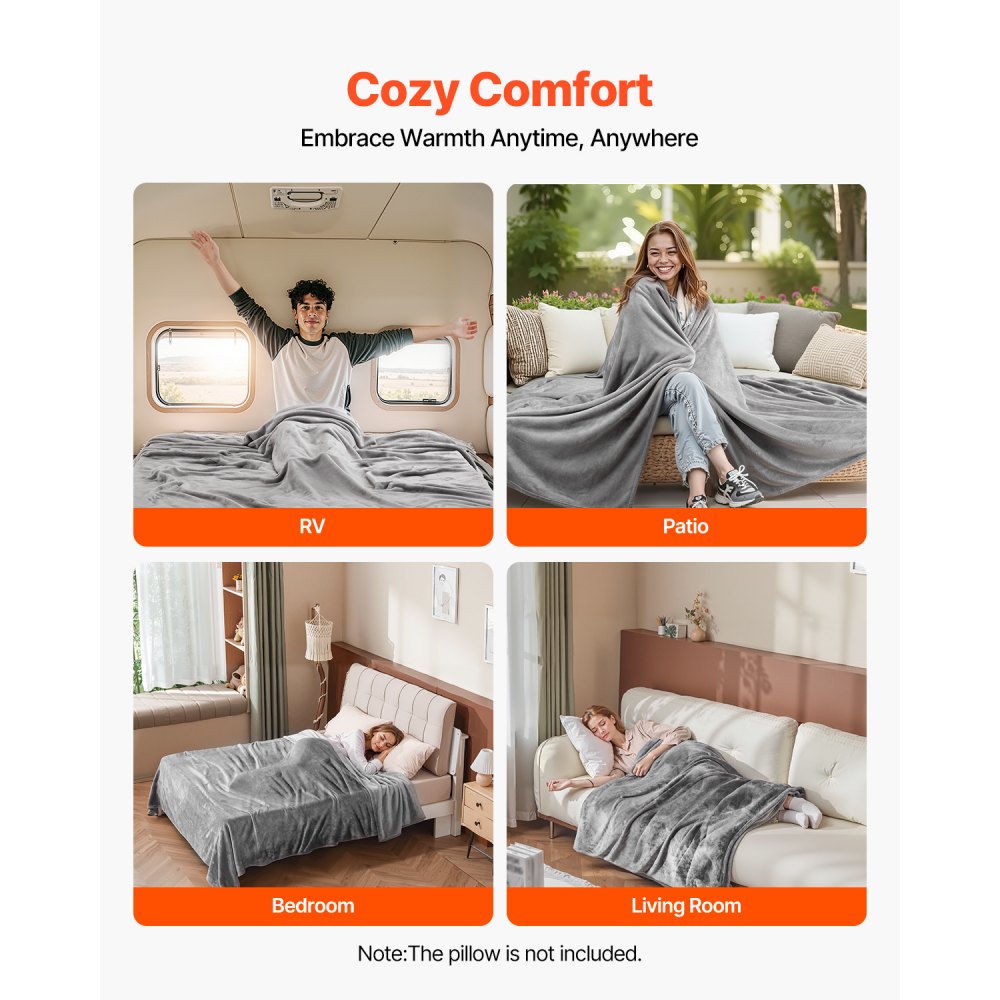 SYSH-BLQ01 - 90x90" Soft Polyester Queen Blanket, Moisture-Absorbing & Machine Washable