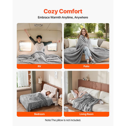 SYSH-BLQ01 - 90x90" Soft Polyester Queen Blanket, Moisture-Absorbing & Machine Washable