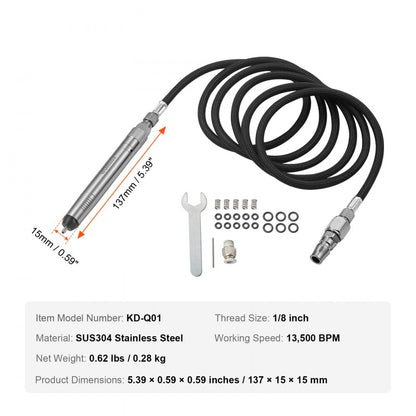 KD-Q01 - Lightweight Pneumatic Engraving Pen with 13,500 BPM Precision