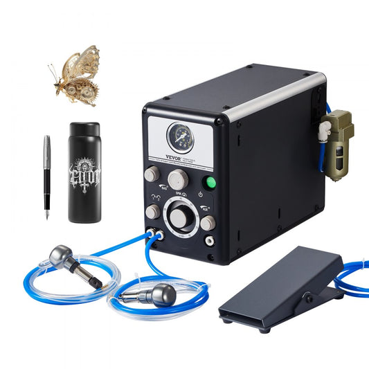 KD-Q202 - 80W Dual-Head Pneumatic Engraver for Precision Crafting