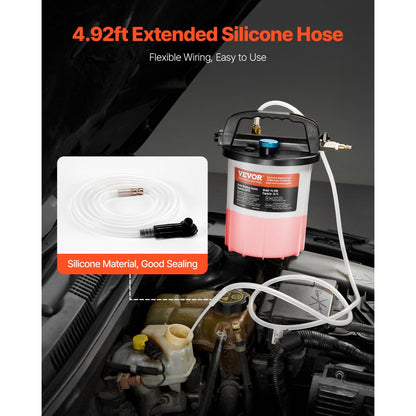YS-090 - 3L Pneumatic Brake Fluid Extractor with 13 Connectors