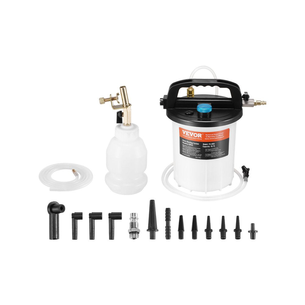 YS-090 - 3L Pneumatic Brake Fluid Extractor with 13 Connectors