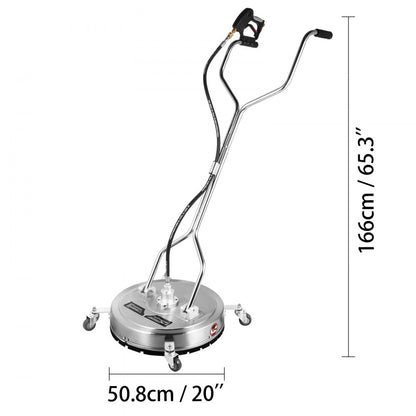 010556262612 - Premium 20" Stainless Steel Surface Cleaner for Pressure Washers