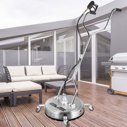 VV-SWC-21 - Stainless Steel Pressure Washer Surface Cleaner with Wheels