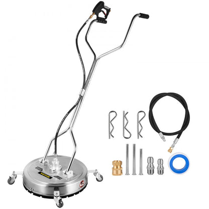 010606936628 - 22" Stainless Steel Flat Surface Cleaner for Efficient Outdoor Use
