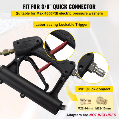VV-TWW-18 - 18ft Telescoping Pressure Washer Wand with 5 Spray Nozzles