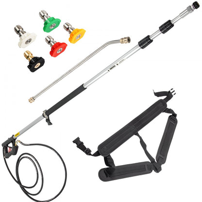 VV-TWW-18 - 18ft Telescoping Pressure Washer Wand with 5 Spray Nozzles