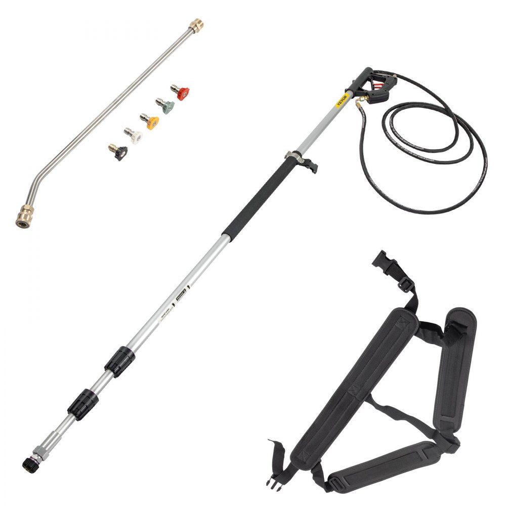 VV-TWW-18 - 18ft Telescoping Pressure Washer Wand with 5 Spray Nozzles
