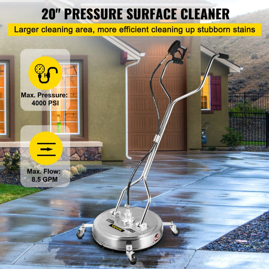 VV-SWC-20 - 20-Inch Stainless Steel Pressure Washer Cleaner for Sidewalks
