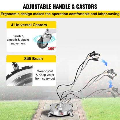 VV-SWC-20 - 20-Inch Stainless Steel Pressure Washer Cleaner for Sidewalks