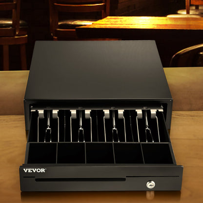 EK-330 - Durable Cash Register Drawer - 13.2"x14.5", 4 Bill & 5 Coin Compartments