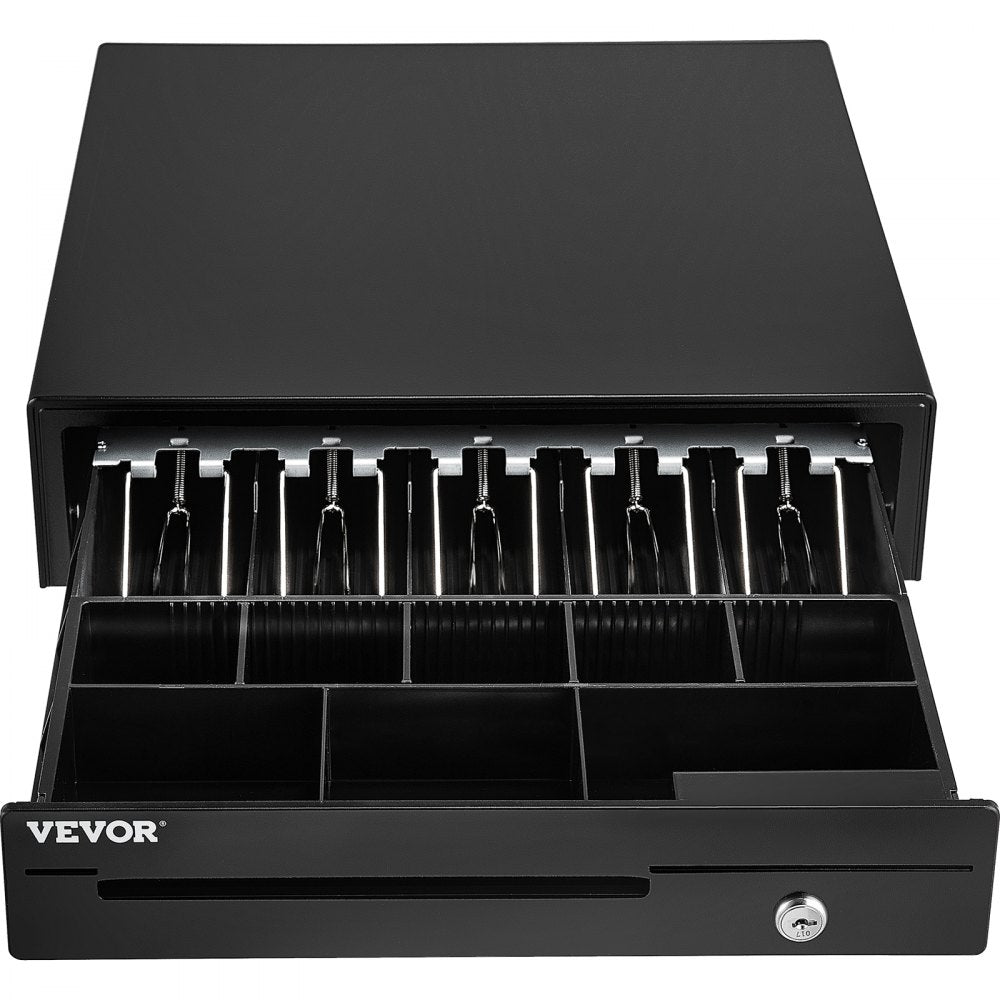 ECD-4102 - 16" VEVOR Cash Drawer with 5 Bill Compartments & 8 Coin Trays