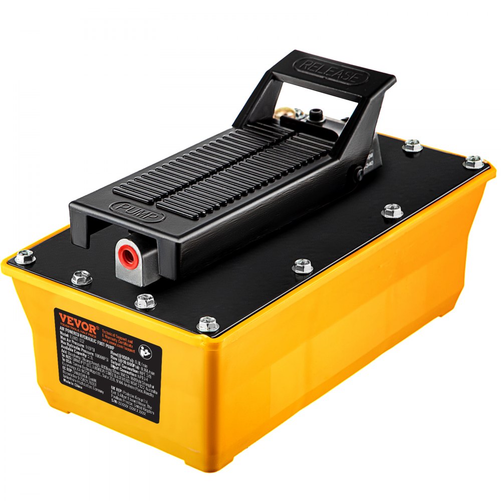 NAP001 - Compact Air Hydraulic Foot Pump for Auto Body Shop, 10,000 PSI