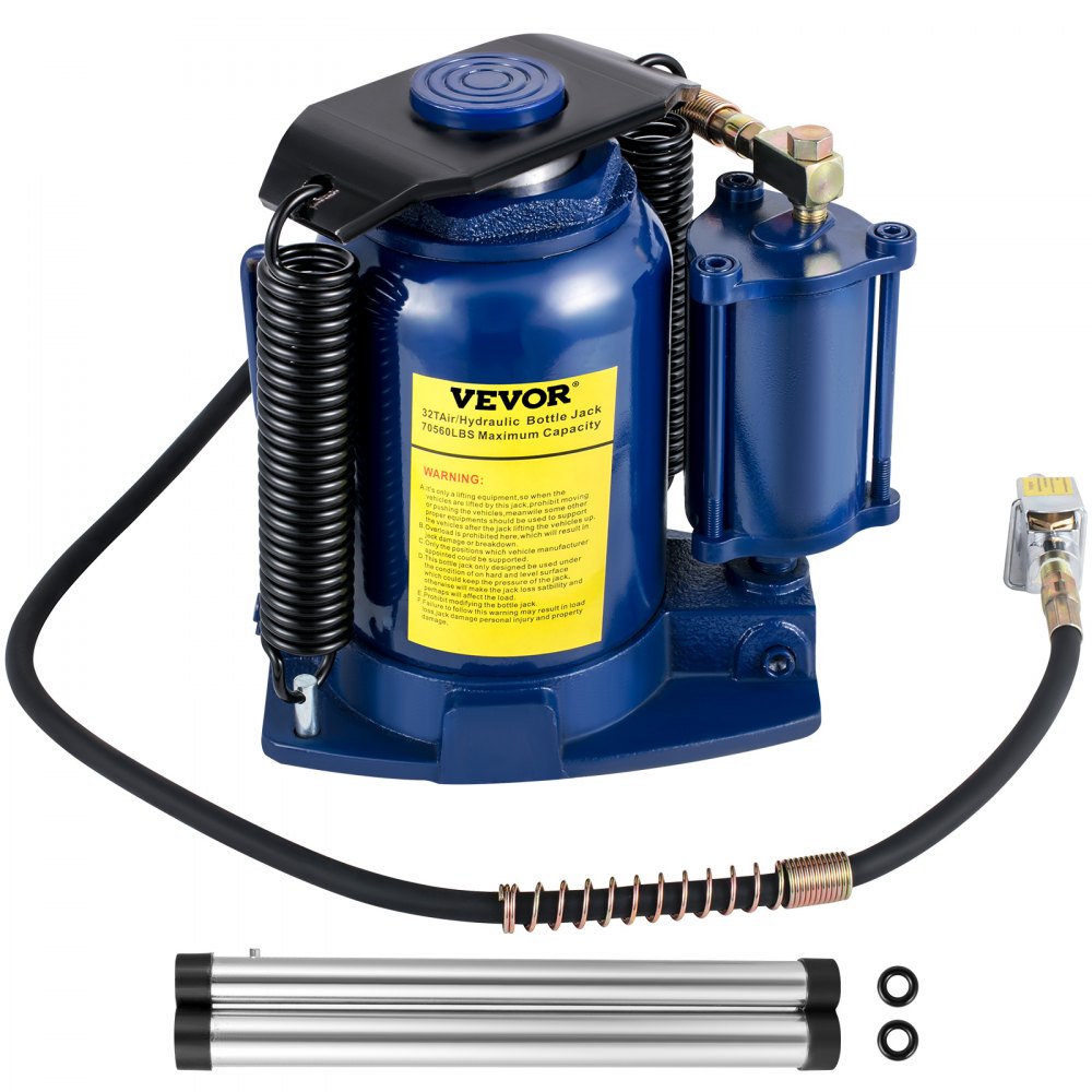 QJD-32B - 32 Ton Dual Operation Air Hydraulic Bottle Jack