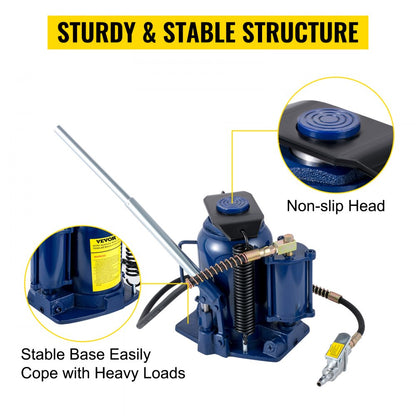 QJD-32B - 32 Ton Dual Operation Air Hydraulic Bottle Jack