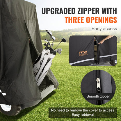 COV-20 - Waterproof 4-Person Golf Cart Cover with Zippered Access