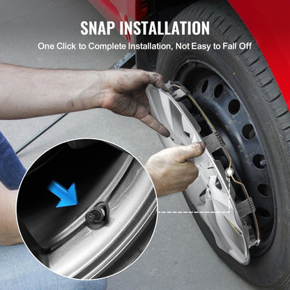 010524117809 - Durable ABS+PC 16-Inch Hubcaps for Stylish Tire Protection