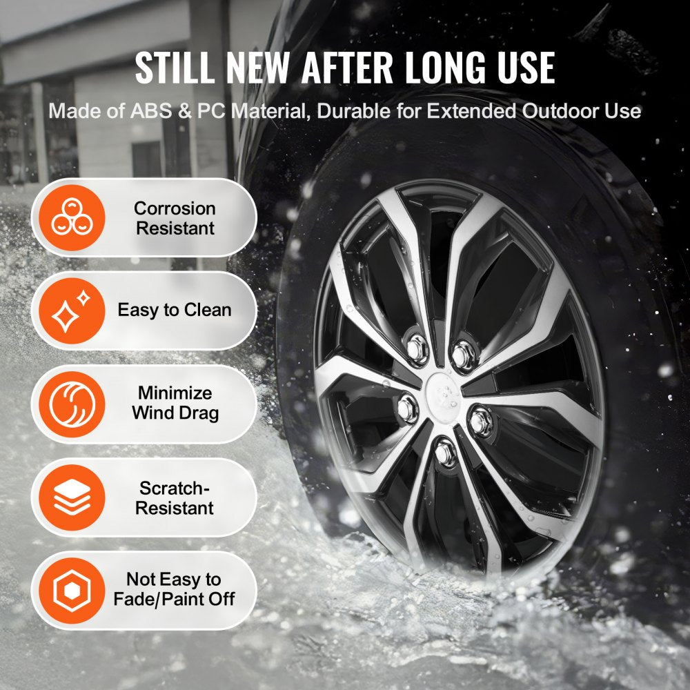 010956431452 - Durable 16" Hubcaps for Stylish Tire Protection and Easy Fit