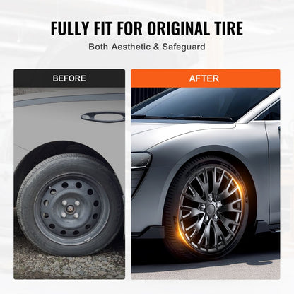 010246661617 - Durable 16" ABS+PC Hubcaps Set for Stylish Wheel Protection