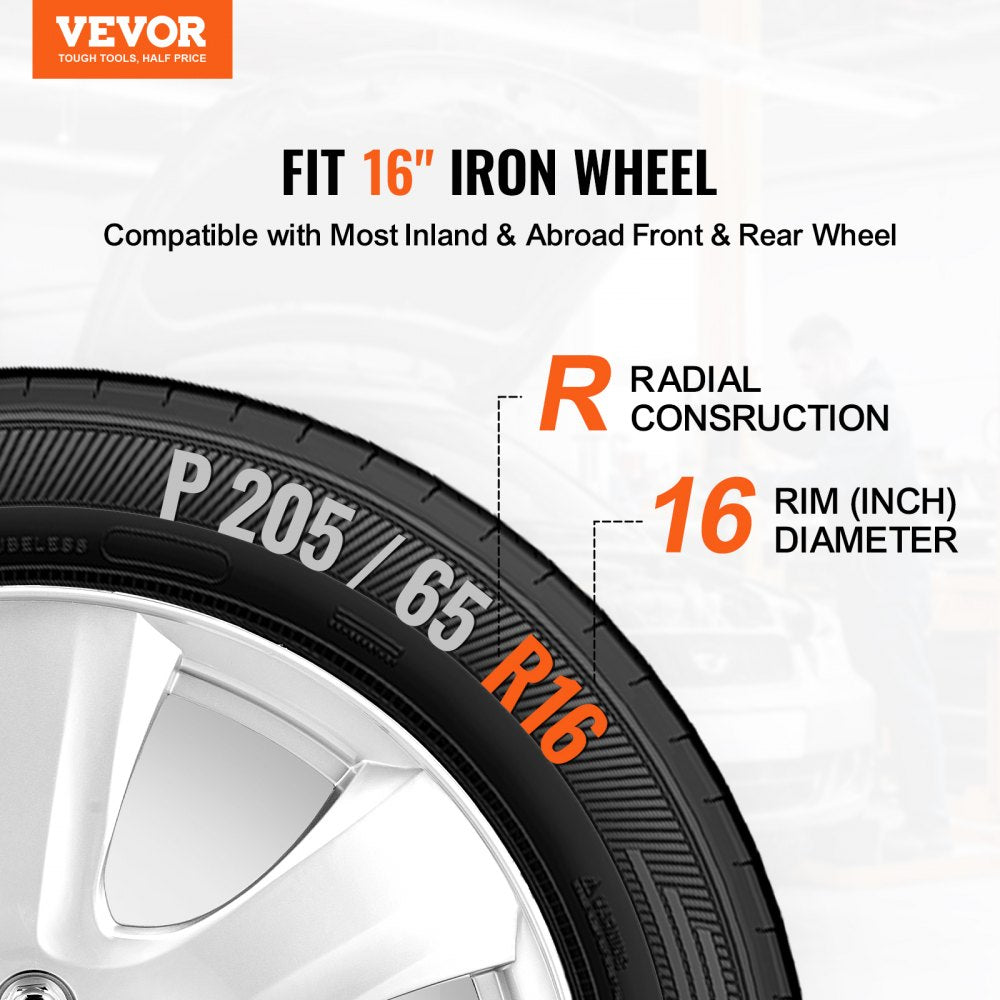 010239505692 - Durable 16" ABS+PC Hubcaps for All-Weather Protection