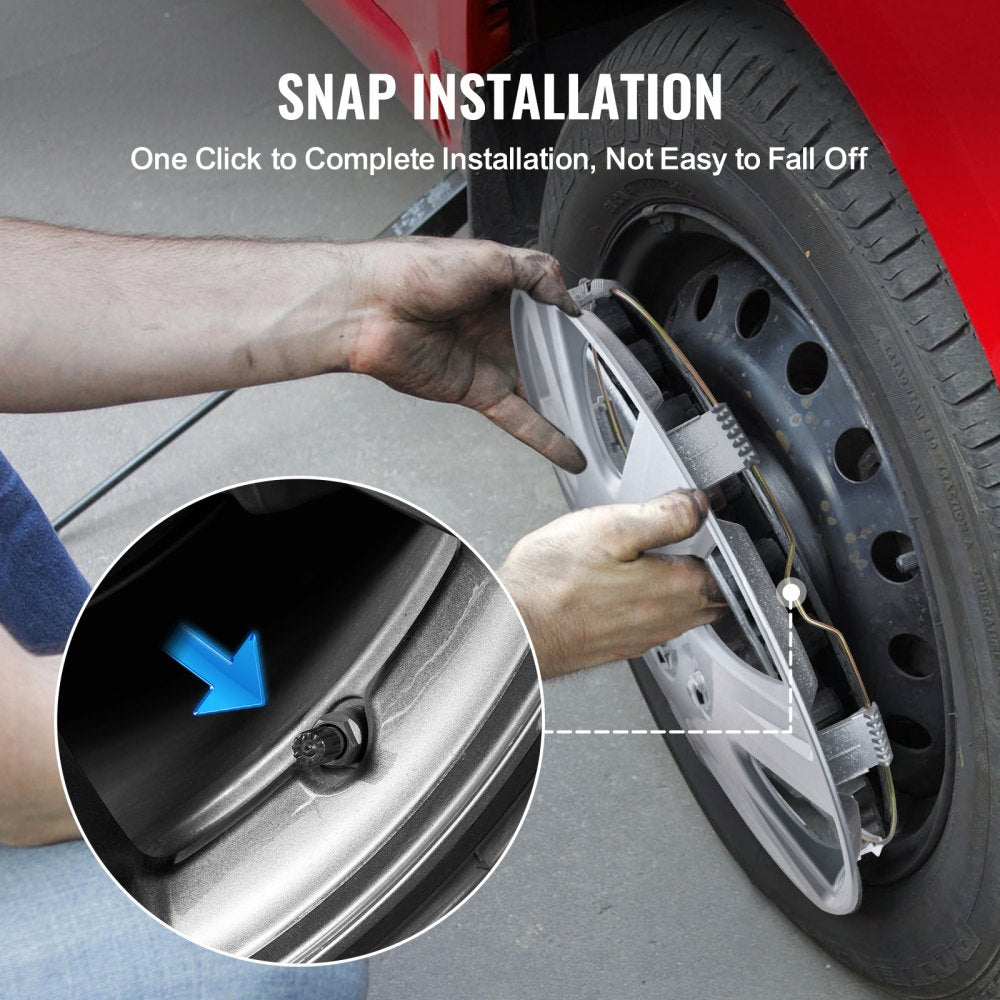 010630325839 - R15 Clip-On Hubcaps with Multi-Spoke Design for Durability