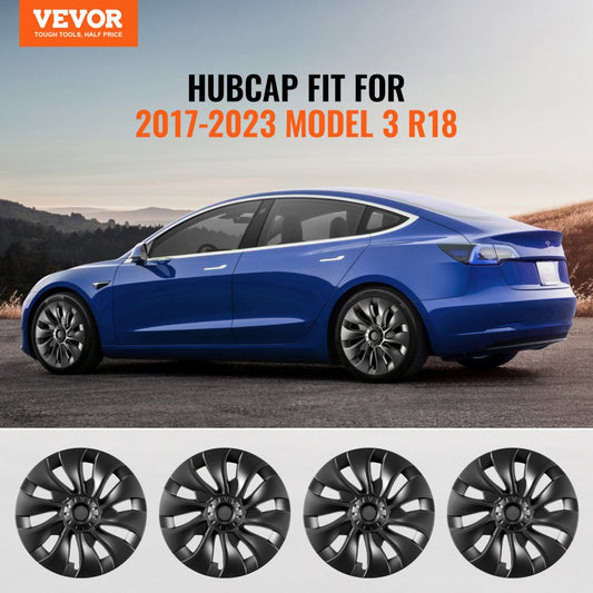 010863558872 - Stylish 18" ABS Hubcaps for 2017-2023 Tesla Model 3