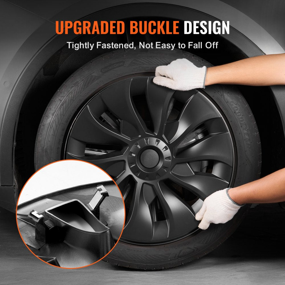 010863558872 - Stylish 18" ABS Hubcaps for 2017-2023 Tesla Model 3