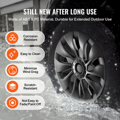 010863558872 - Stylish 18" ABS Hubcaps for 2017-2023 Tesla Model 3