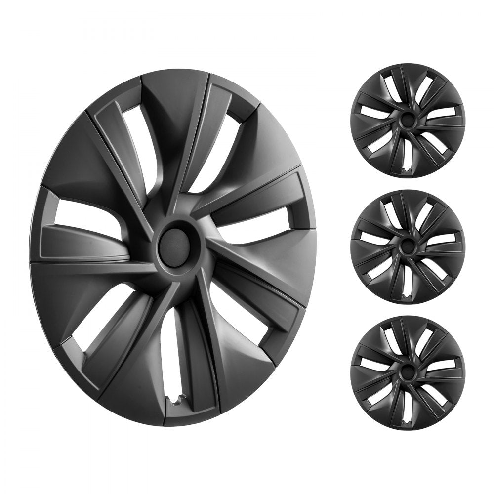 010491377969 - Stylish 19" Tesla Hubcaps with Durable ABS+PC Protection